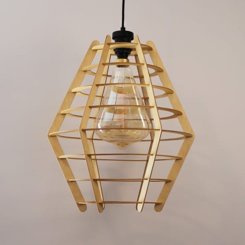 La ruche - Wooden hanging lamp (Price taxes included) | Pendants by Slice of wood / Tranche de bois