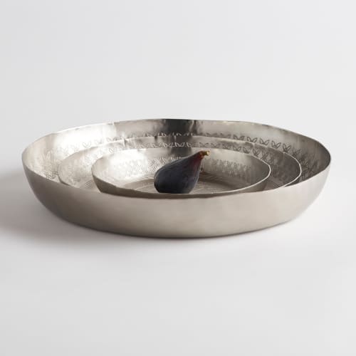 Mandala Trays Assorted Set of 3 | Serving Tray in Serveware by The Collective