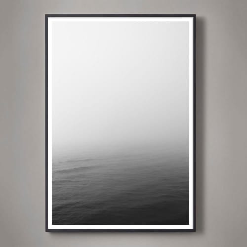 Black and White Ocean, Sea Print, Surfing Art, Minimalist | Prints by Capricorn Press. Item composed of paper compatible with boho and minimalism style