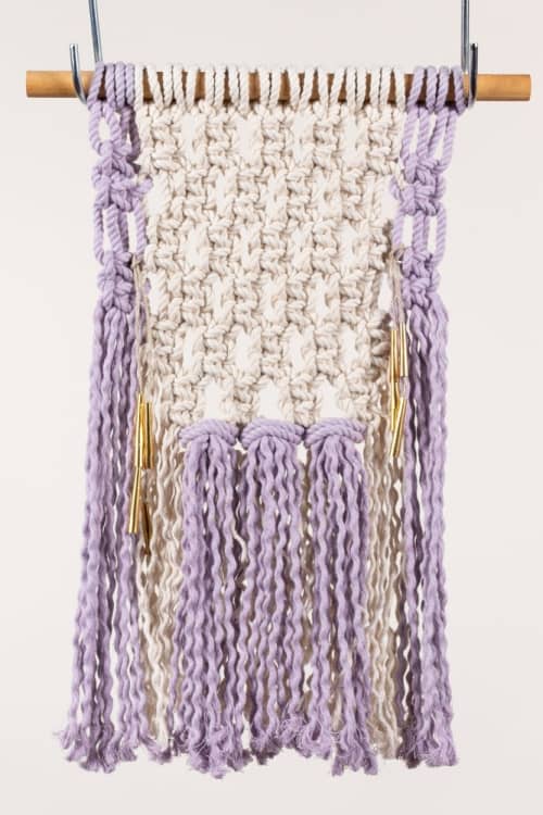 Lavender Wall Hanging | Macrame Wall Hanging in Wall Hangings by Modern Macramé by Emily Katz. Item made of cotton
