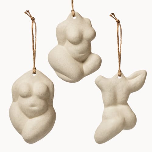 Las Figuras Ornaments in Stoneware | Decorative Objects by Franca NYC. Item made of stoneware compatible with boho and minimalism style