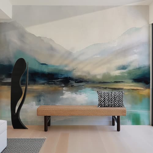 Terra Aqua - Coastal & Nature Luxury Wallpaper Mural | Wall Treatments by ELLE WALLS
