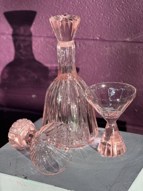 Martini Decanter Set | Glass in Drinkware by LE Glassworks. Item made of glass