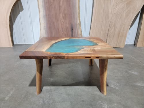 Black Walnut Epoxy Coffee Table 285 | Tables by KC Custom Hardwoods