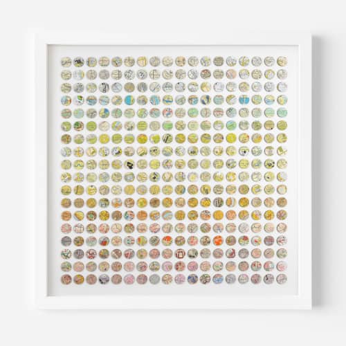 Three Hundred and Twenty Four London Rainbow Map Dots Collage | Paintings by Amelia Coward