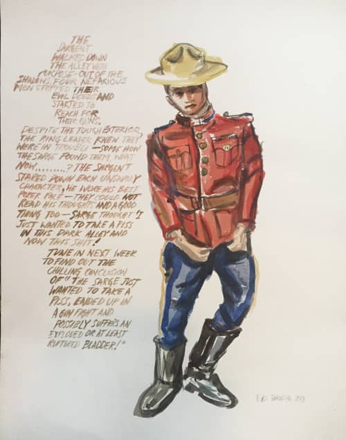 The Sarge | Watercolor Painting in Paintings by Eric Farache Artist