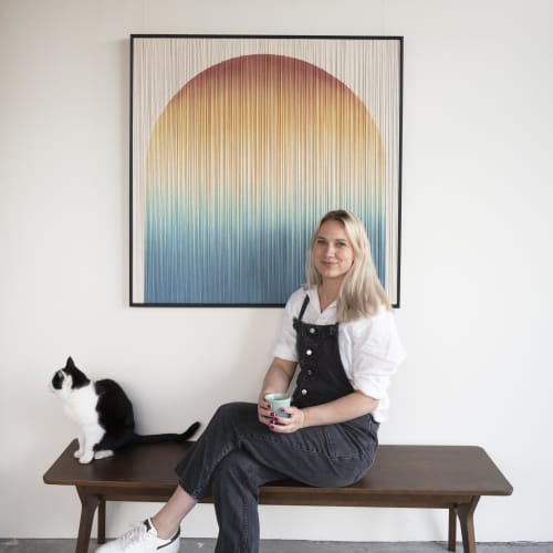 'SUMMER GLOW' // RE-FRAMED Collection | Tapestry in Wall Hangings by Rianne Aarts / Teddy and Wool Studio
