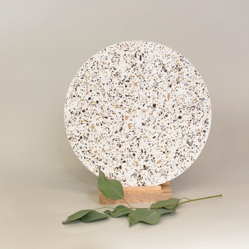 Round Terrazzo 11" - Neutral | Placemat in Tableware by Tropico Studio. Item composed of stoneware