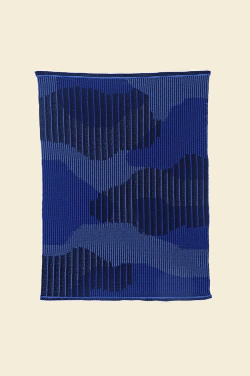 Organic Cotton Table Mat in Blue | Coaster in Tableware by BOI. Item composed of cotton compatible with contemporary style