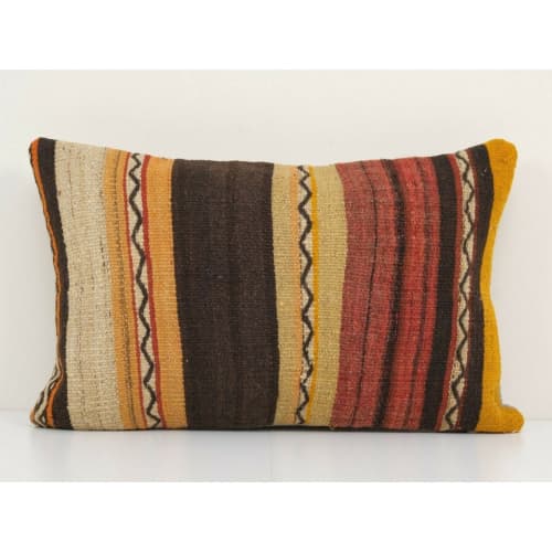 16" x 22" Long Lumbar Pillow Cover -Bedding Pillow | Sham in Linens & Bedding by Vintage Pillows Store. Item composed of cotton and fiber