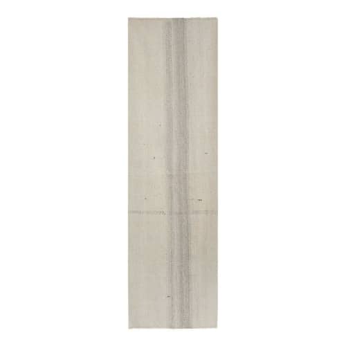 Simple and Plain Turkish Kilim Runner Rug, Undyed Organic | Rugs by Vintage Pillows Store. Item made of fabric with fiber