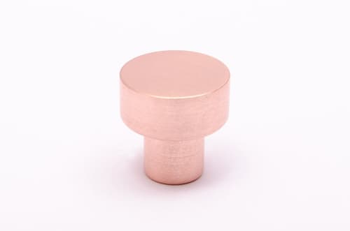 Dot 18 Brushed Copper Knob | Hardware by Windborne Studios. Item made of copper
