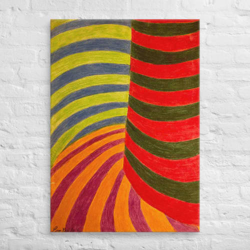 Canvas Print - No Brake Zone - Op Art Geometric Motion | Work by Eman's Gallery