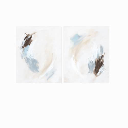 Set of 2 Soft Motion | Prints in Paintings by NLS Design