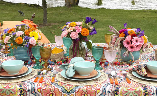 Jaipur Tablecloth | Linens & Bedding by OSLÉ HOME DECOR. Item composed of fabric