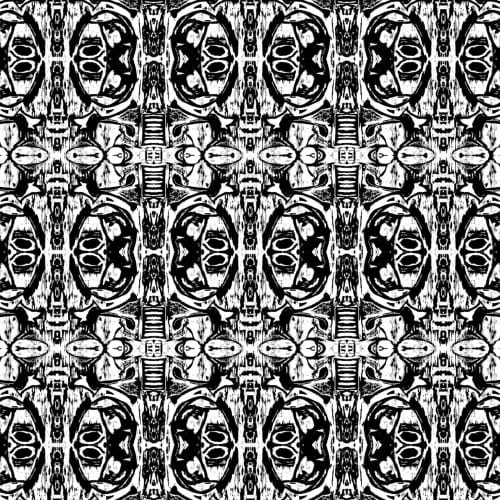 Cobra Egg, Black & White | Fabric in Linens & Bedding by Philomela Textiles & Wallpaper. Item composed of cotton