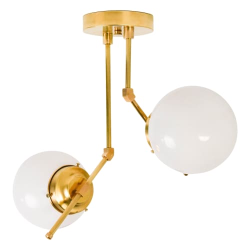 Stockton | Chandeliers by Illuminate Vintage. Item made of brass with glass