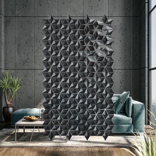 Facet hanging room divider 136 x 236cm | Decorative Objects by Bloomming, Bas van Leeuwen & Mireille Meijs. Item made of synthetic