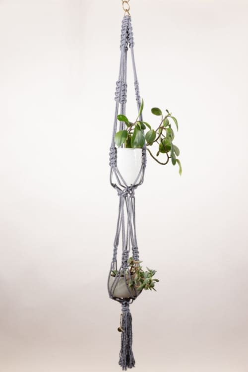 Double Basket Plant Hanger by Modern Macramé by Emily Katz Wescover