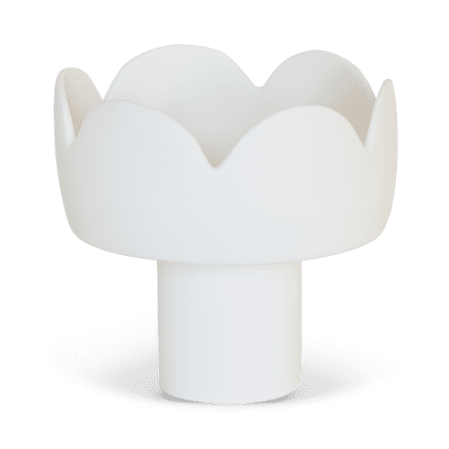 Fleur Medium Footed Bowl | Serving Bowl in Serveware by Tina Frey. Item composed of synthetic