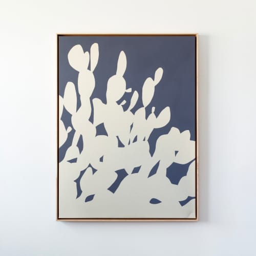 "Indigo" Original Painting, 40 x 30 inches | Oil And Acrylic Painting in Paintings by Lesley Anderson