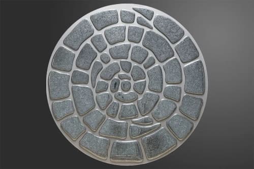 Spiral Cobalt Mural | Decorative Objects by PlusObject