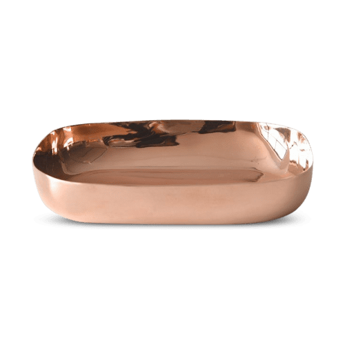 Sculpt Medium Platter In Copper by Tina Frey Wescover Serveware