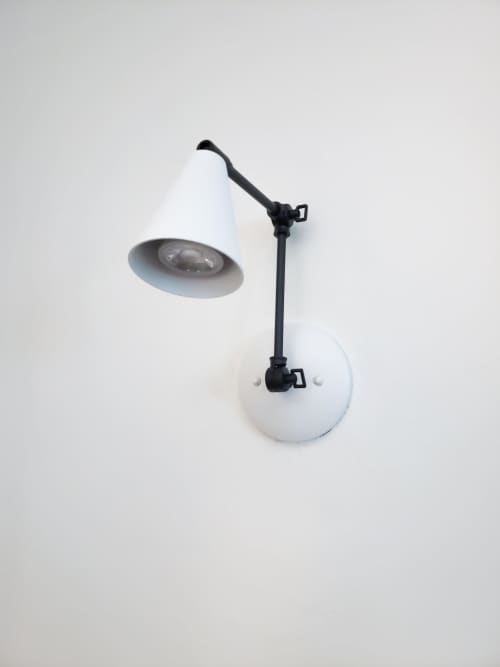 Kitchen Shelves Adjustable Wall Light - Industrial Sconce | Sconces by Retro Steam Works. Item composed of metal in mid century modern or industrial style