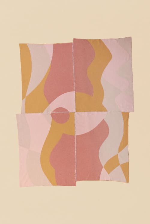Abstract Wool Blanket | Linens & Bedding by BOI. Item composed of wool compatible with contemporary style