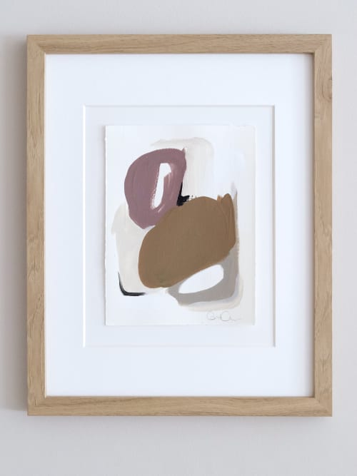 Abstract Mini No. 24 | Oil And Acrylic Painting in Paintings by Cait Courneya. Item composed of paper