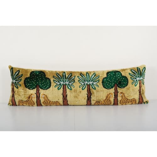 Animal Ikat Velvet Bedding Pillow | Sham in Linens & Bedding by Vintage Pillows Store. Item composed of cotton