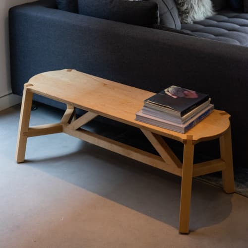 Tercet Bench | Benches & Ottomans by Housefish. Item made of maple wood