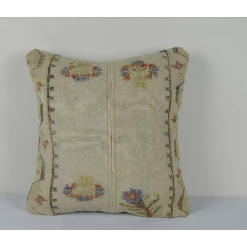 French Decor Needlepoint Tapestry Aubusson Woven Pillow | Sham in Linens & Bedding by Vintage Pillows Store. Item made of cotton with fiber