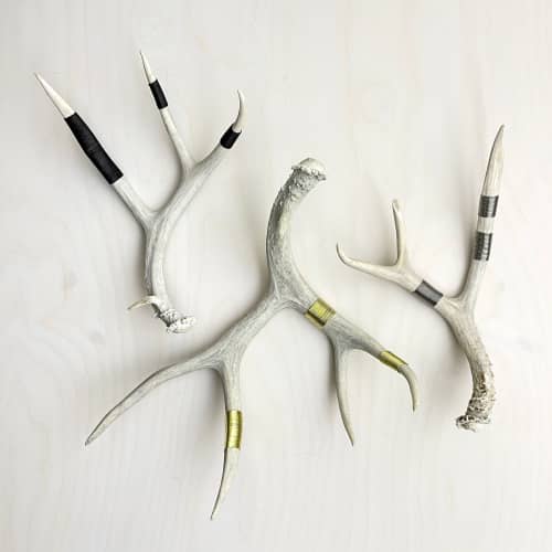 Antler Accent - Wire Wrapped | Ornament in Decorative Objects by Farmhaus + Co.. Item composed of wood & brass