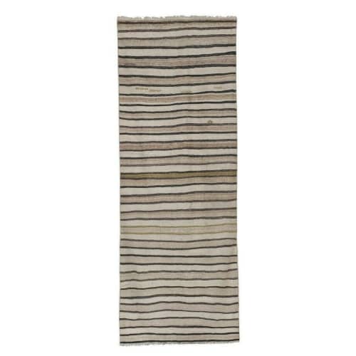 Vintage Soft Natural Color Hallway Kilim Runner Rug | Area Rug in Rugs by Vintage Pillows Store. Item composed of fiber