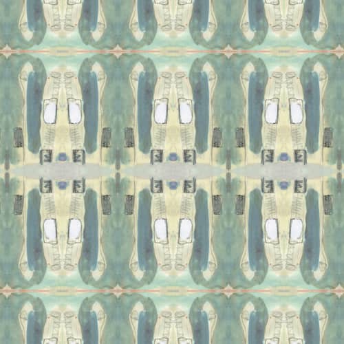 Tabernacle, Sea | Fabric in Linens & Bedding by Philomela Textiles & Wallpaper. Item made of canvas