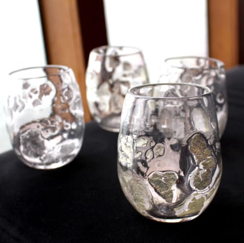 ARGENTO · Silver · Recycled Glassware | Cup in Drinkware by LUMi Collection. Item composed of glass and synthetic