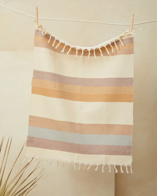 Fruit Stripe Hand Towel - Pear | Tea Towel in Linens & Bedding by MINNA