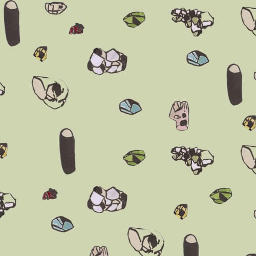 Gemstones, Peridot | Fabric in Linens & Bedding by Philomela Textiles & Wallpaper. Item composed of cotton