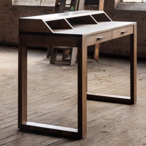 Flagg Desk | Classic Writing Desk or Home Office Computer | Furniture by Alabama Sawyer. Item made of wood