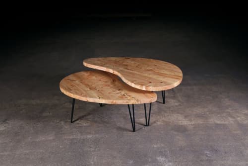 Maple Nesting Coffee Table Set | Tables by Urban Lumber Co.. Item composed of maple wood
