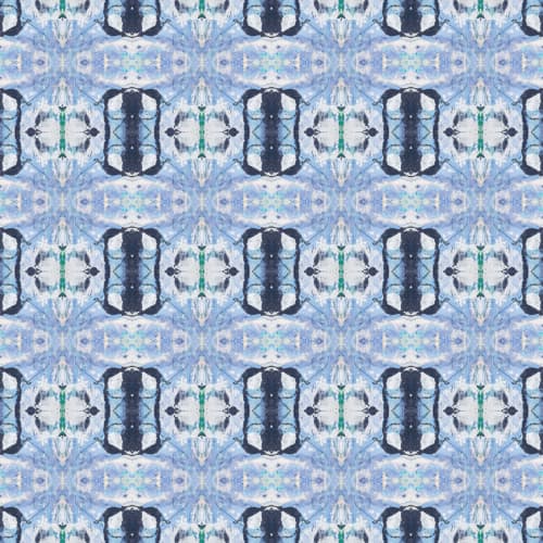 Skin, Cerulean | Fabric in Linens & Bedding by Philomela Textiles & Wallpaper. Item composed of linen
