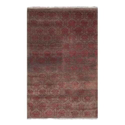 Vintage Green Turkish Tulu Rug 4'2'' x 5'10'' | Area Rug in Rugs by Vintage Pillows Store. Item composed of cotton & fiber