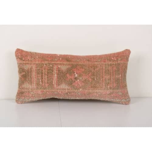 Anatolian Rug Pillow, Faded Lumbar Pillow Cover, Vintage Han | Cushion in Pillows by Vintage Pillows Store