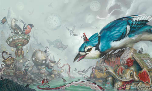 "The Middle" | Prints in Paintings by Greg "CRAOLA" Simkins