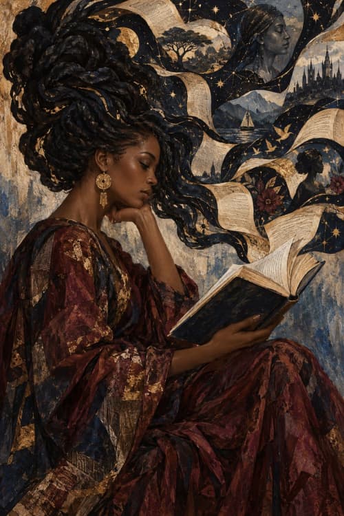Pages Between Us | Oil And Acrylic Painting in Paintings by Madame A. K. Selestan