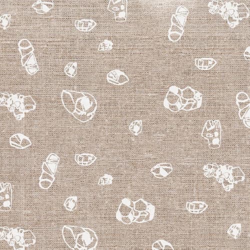 Polygonal: Chalk, Charcoal | Fabric in Linens & Bedding by Philomela Textiles & Wallpaper. Item made of canvas
