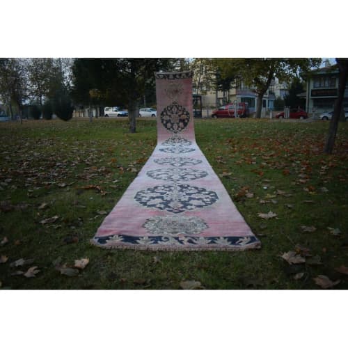 Hand-Woven Turkish Konya Kurdish Runner - Stair Carpet | Area Rug in Rugs by Vintage Pillows Store. Item made of cotton & fiber