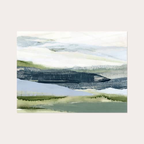 After the Rain II Art Print - Abstract Mountain Landscape | Prints in Paintings by Lara Eckerman Art