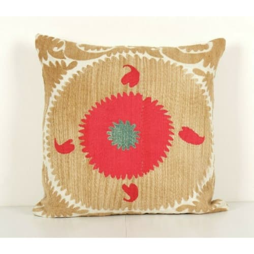 Suzani Bedding Pillow Cases Fashioned from a Vintage Suzani | Sham in Linens & Bedding by Vintage Pillows Store. Item composed of fabric